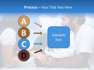 A Man And A Woman Holding A Bonsai Tree PowerPoint Template