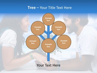 A Man And A Woman Holding A Bonsai Tree PowerPoint Template