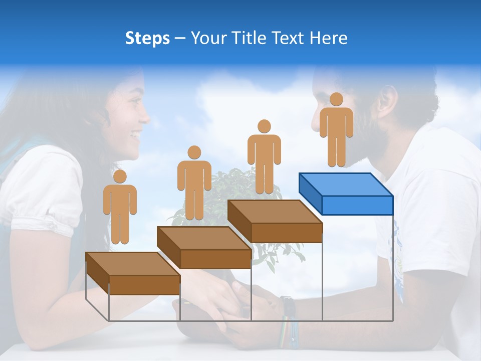 A Man And A Woman Holding A Bonsai Tree PowerPoint Template