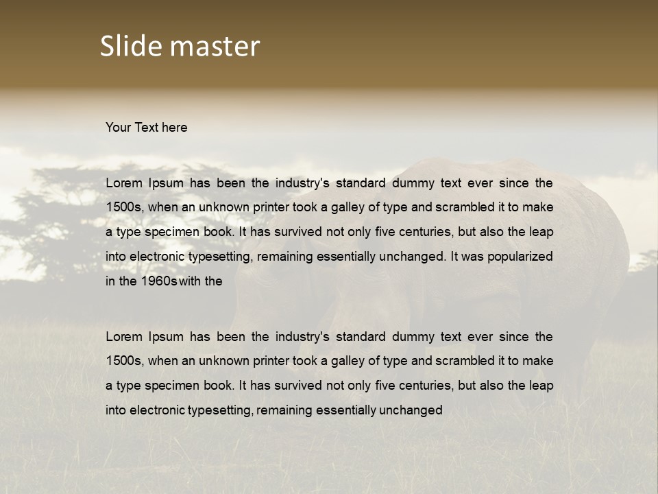 Horn Simum Pachyderm PowerPoint Template