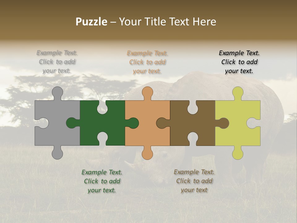 Horn Simum Pachyderm PowerPoint Template