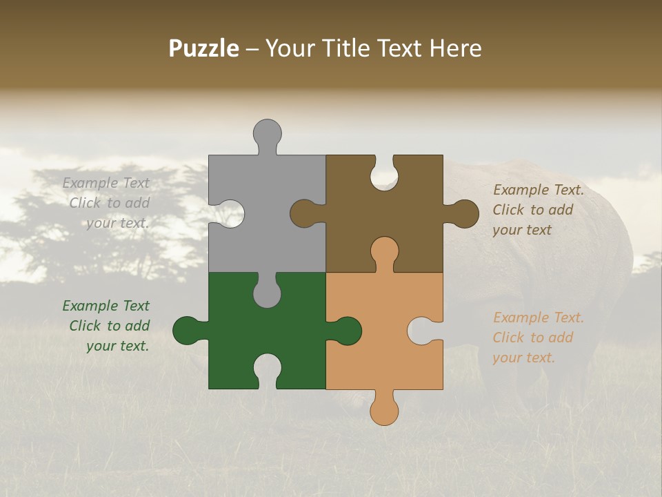 Horn Simum Pachyderm PowerPoint Template