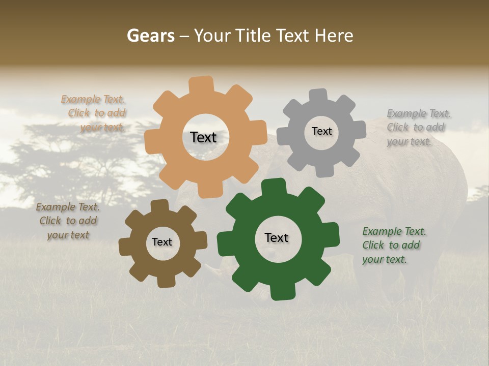 Horn Simum Pachyderm PowerPoint Template