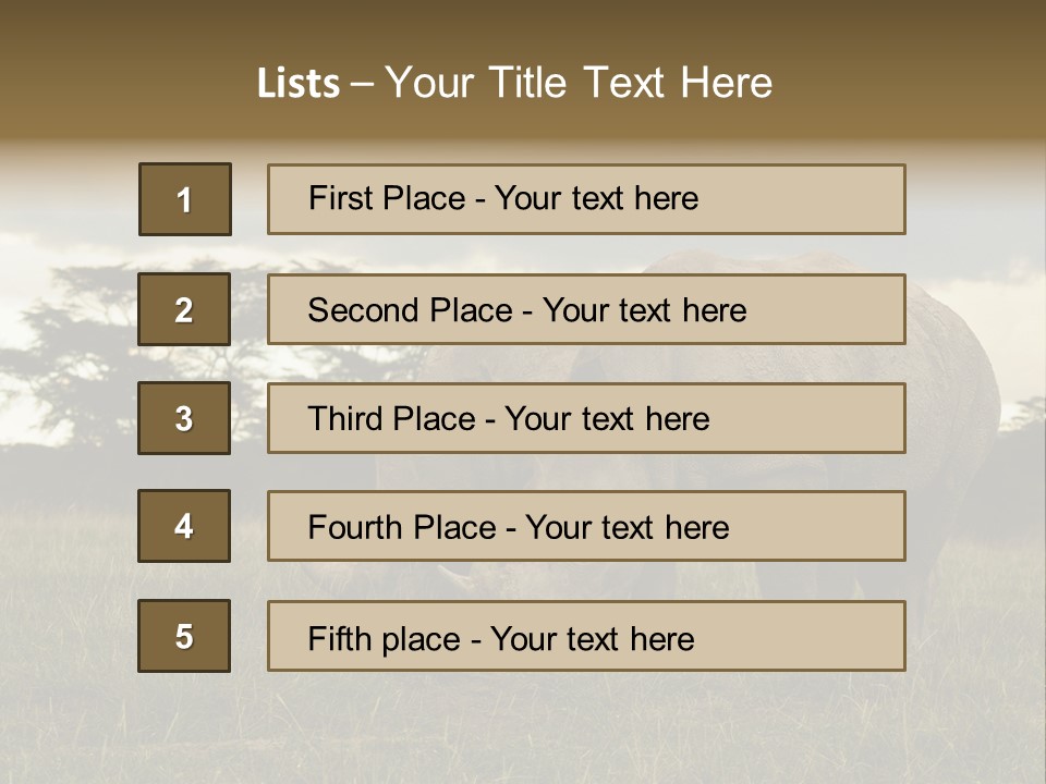 Horn Simum Pachyderm PowerPoint Template