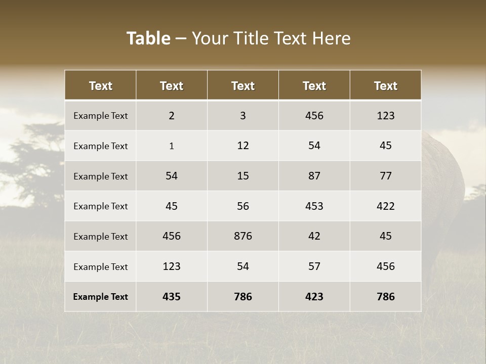 Horn Simum Pachyderm PowerPoint Template