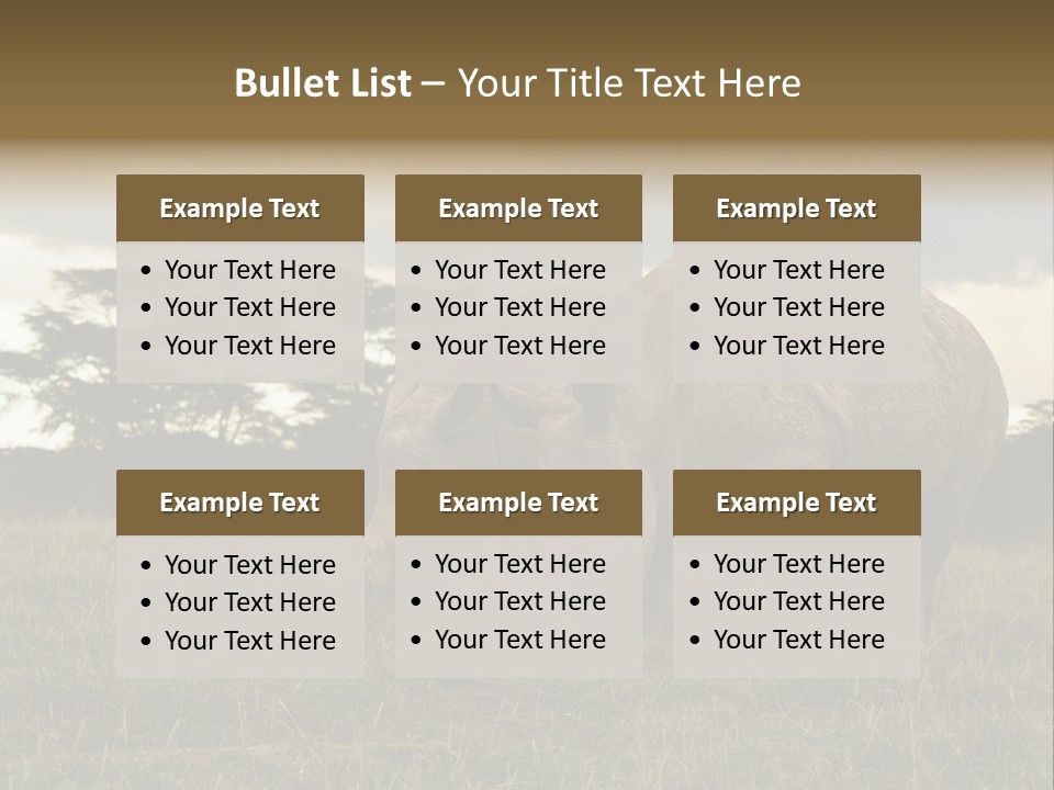 Horn Simum Pachyderm PowerPoint Template