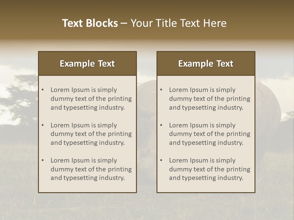 Horn Simum Pachyderm PowerPoint Template