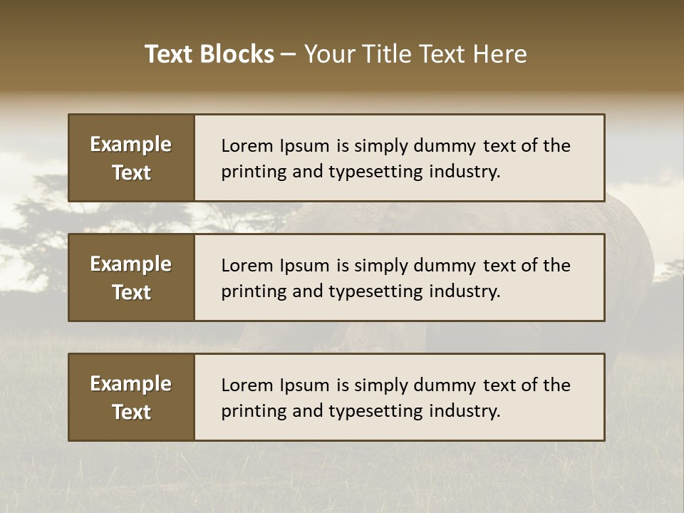 Horn Simum Pachyderm PowerPoint Template