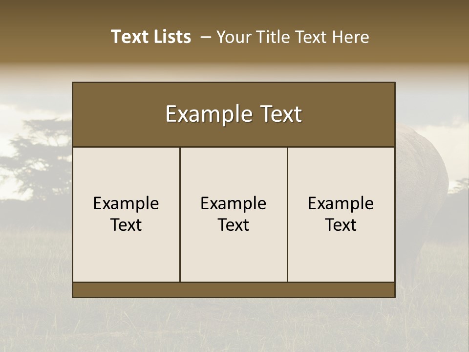 Horn Simum Pachyderm PowerPoint Template