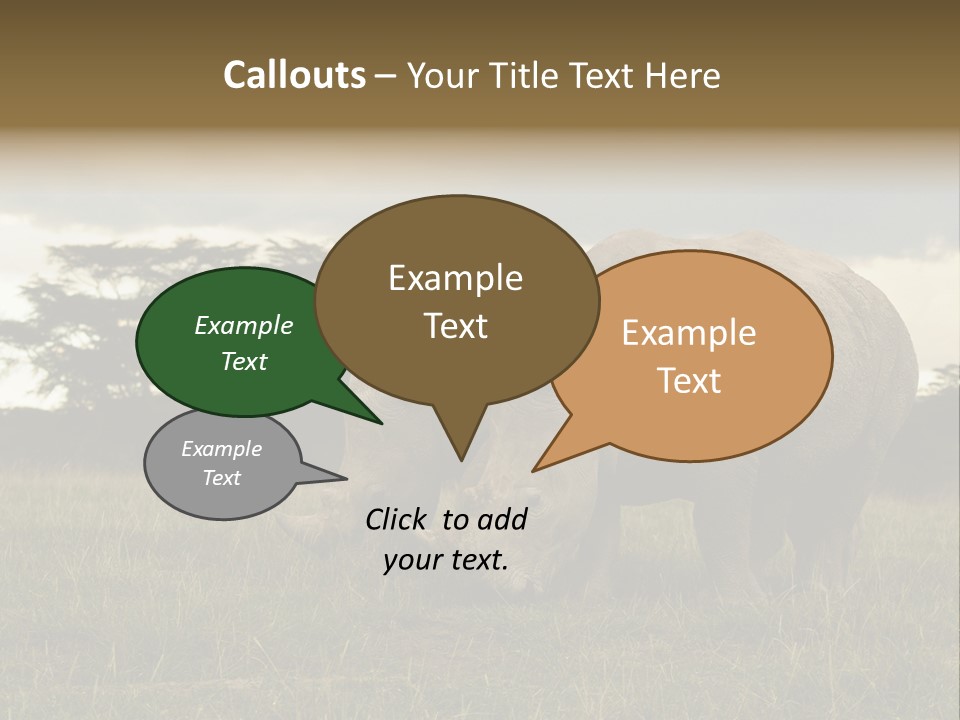 Horn Simum Pachyderm PowerPoint Template