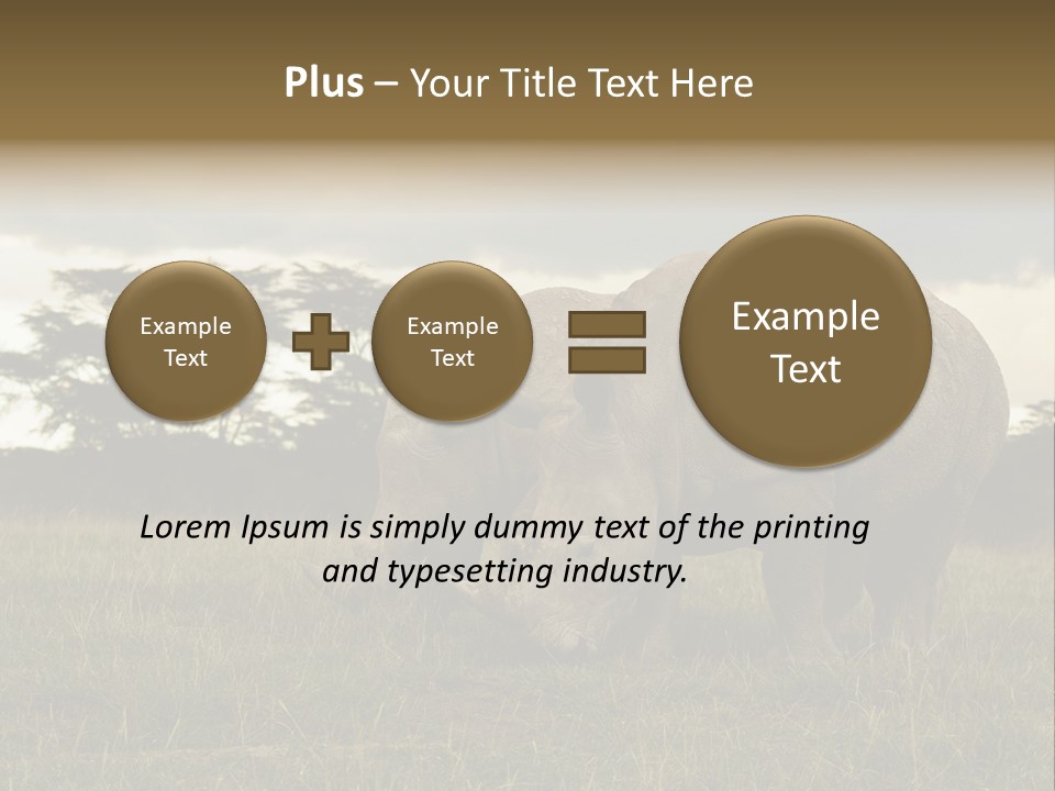 Horn Simum Pachyderm PowerPoint Template