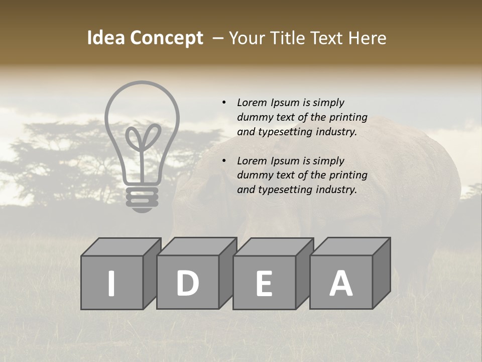 Horn Simum Pachyderm PowerPoint Template