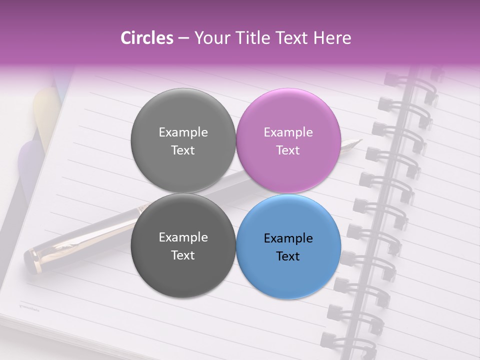 Spiral Fountain Pen Tool PowerPoint Template