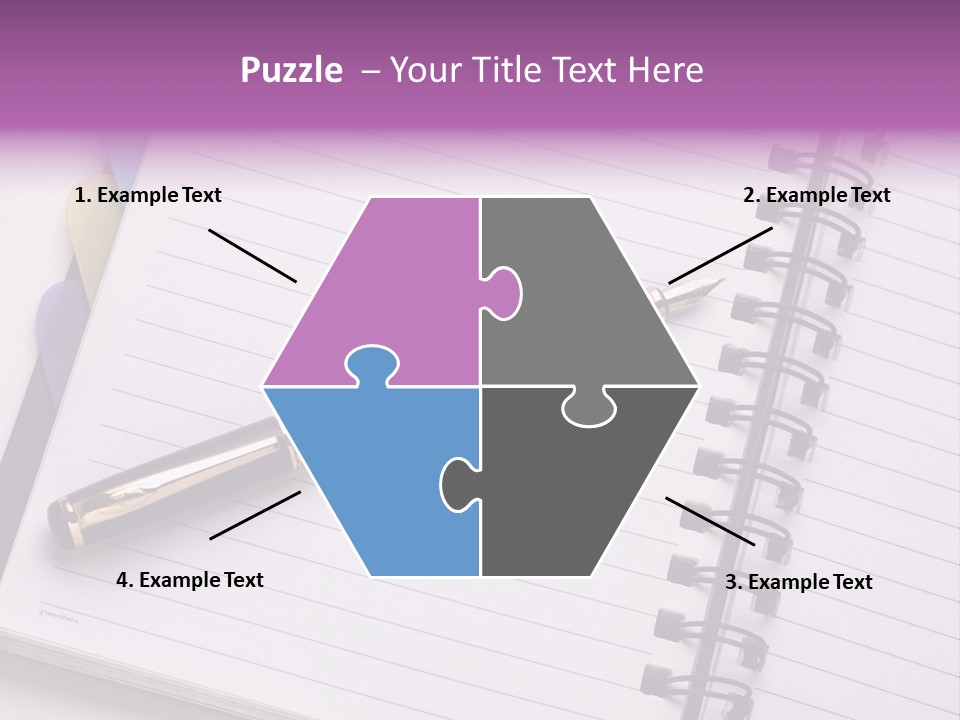 Spiral Fountain Pen Tool PowerPoint Template