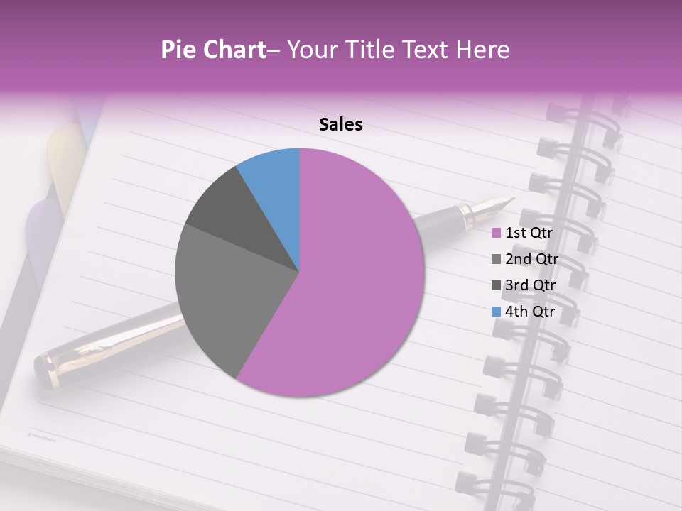 Spiral Fountain Pen Tool PowerPoint Template