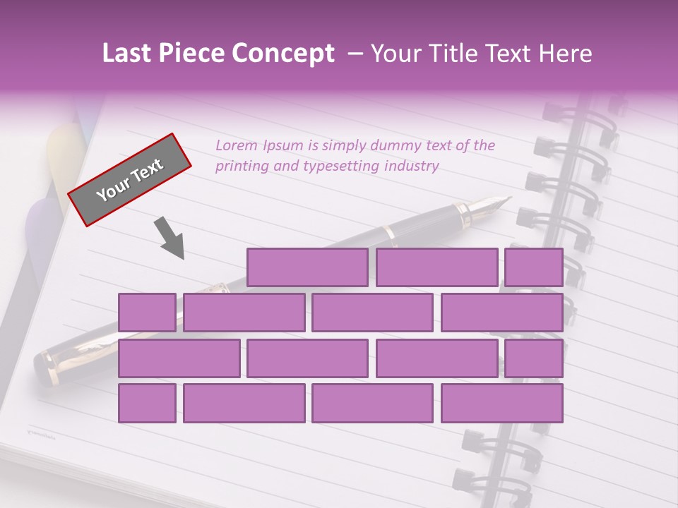 Spiral Fountain Pen Tool PowerPoint Template