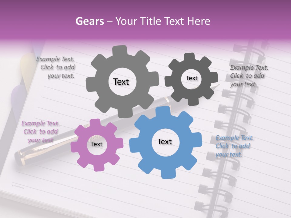 Spiral Fountain Pen Tool PowerPoint Template