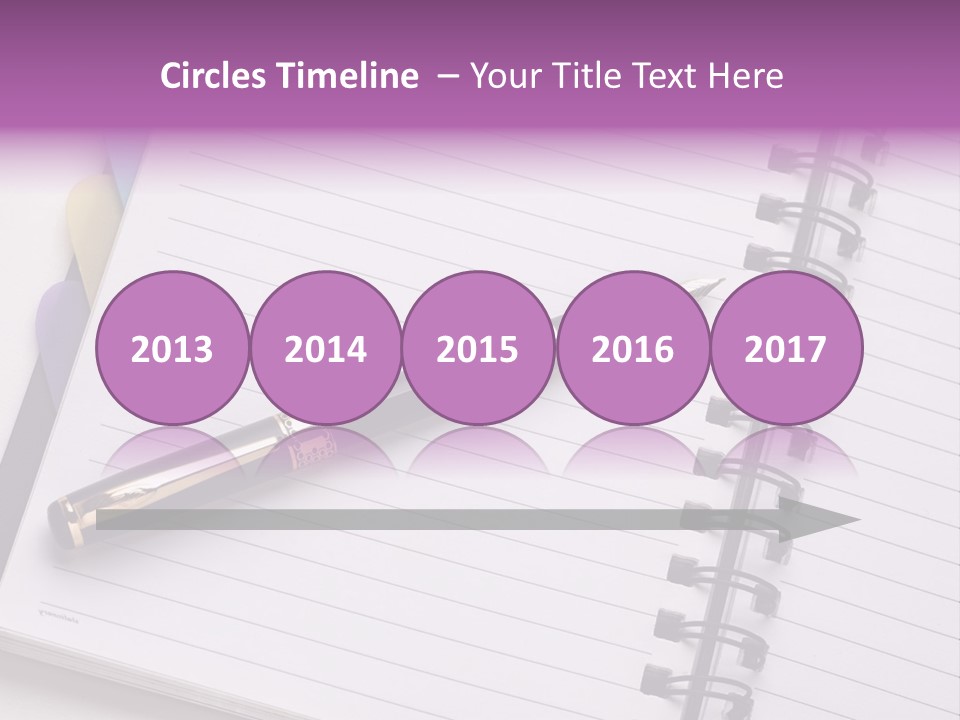 Spiral Fountain Pen Tool PowerPoint Template