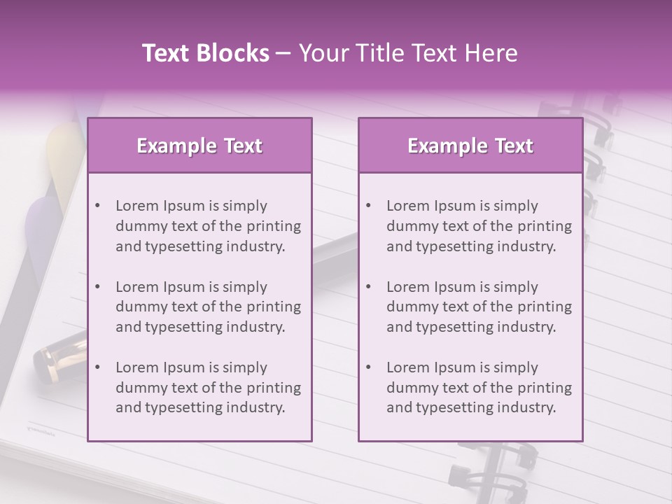 Spiral Fountain Pen Tool PowerPoint Template