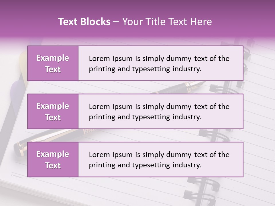 Spiral Fountain Pen Tool PowerPoint Template