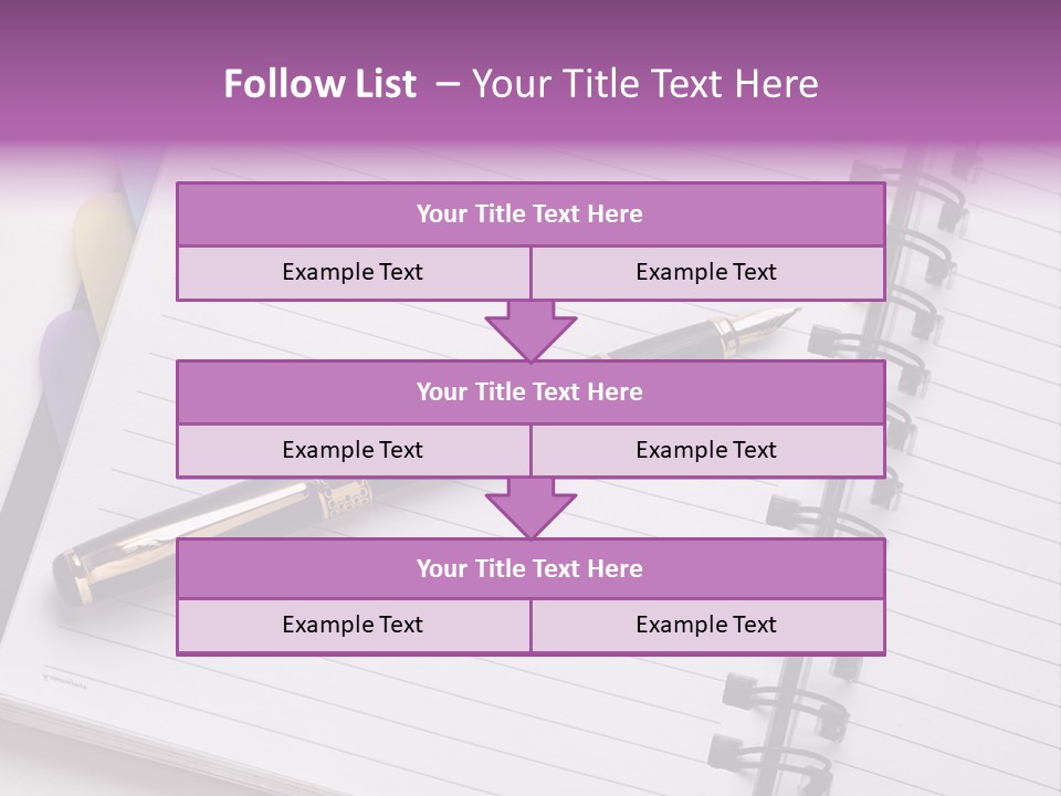Spiral Fountain Pen Tool PowerPoint Template