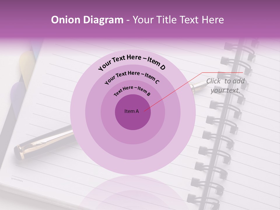 Spiral Fountain Pen Tool PowerPoint Template
