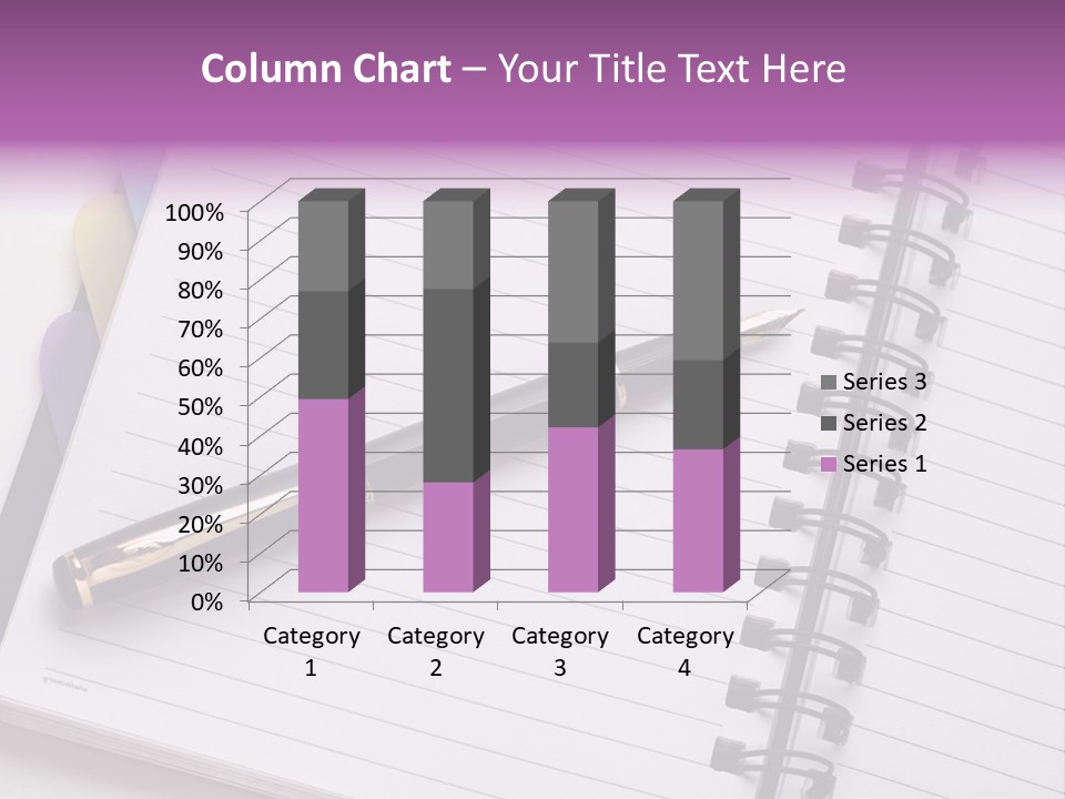 Spiral Fountain Pen Tool PowerPoint Template