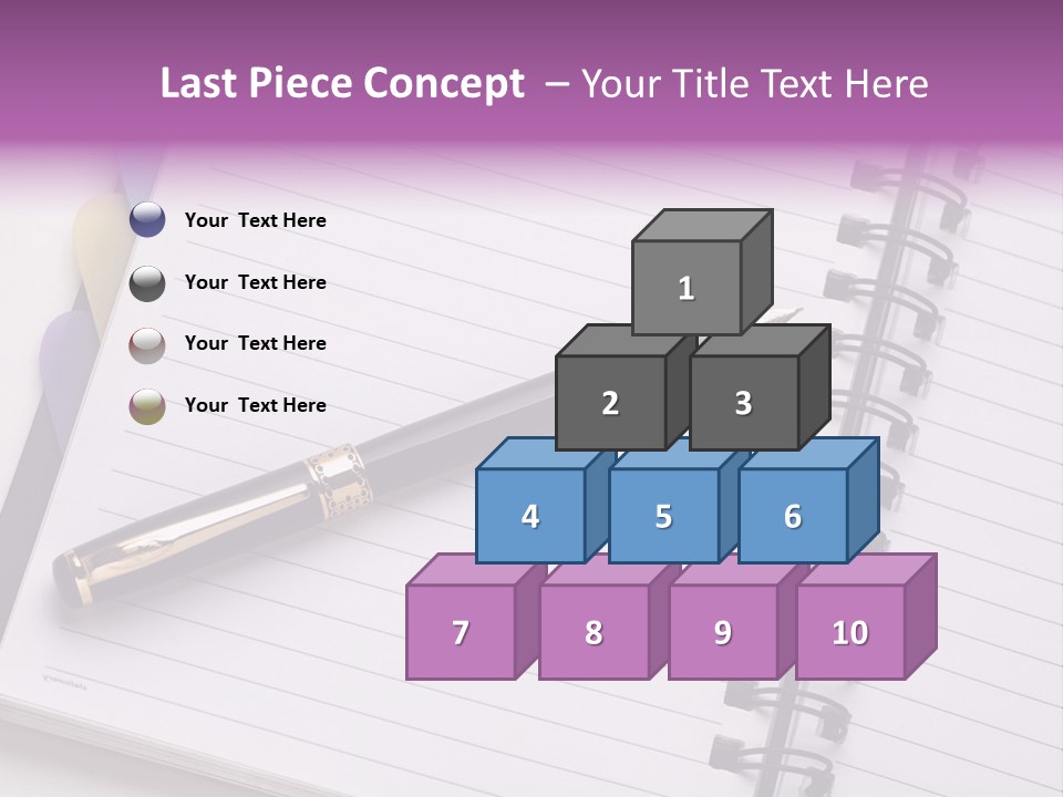 Spiral Fountain Pen Tool PowerPoint Template