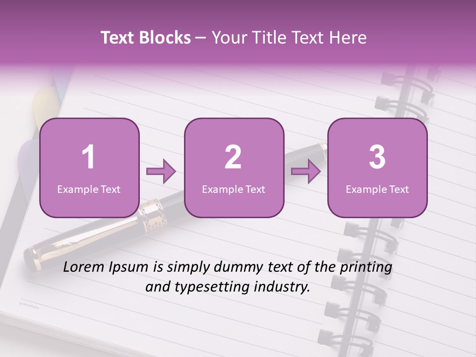 Spiral Fountain Pen Tool PowerPoint Template