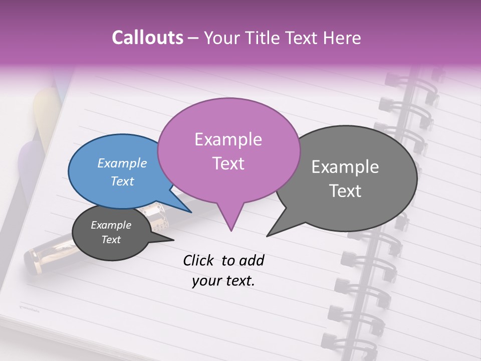 Spiral Fountain Pen Tool PowerPoint Template