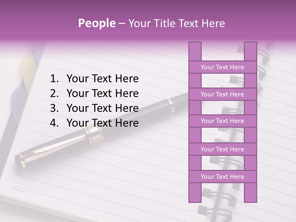 Spiral Fountain Pen Tool PowerPoint Template