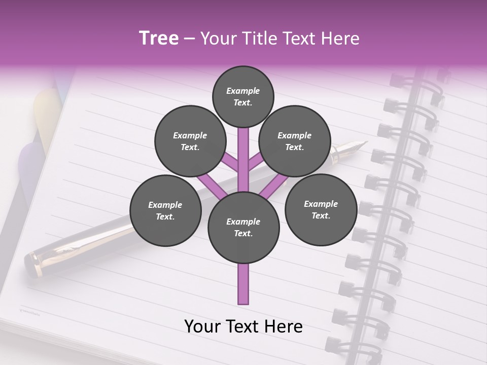 Spiral Fountain Pen Tool PowerPoint Template