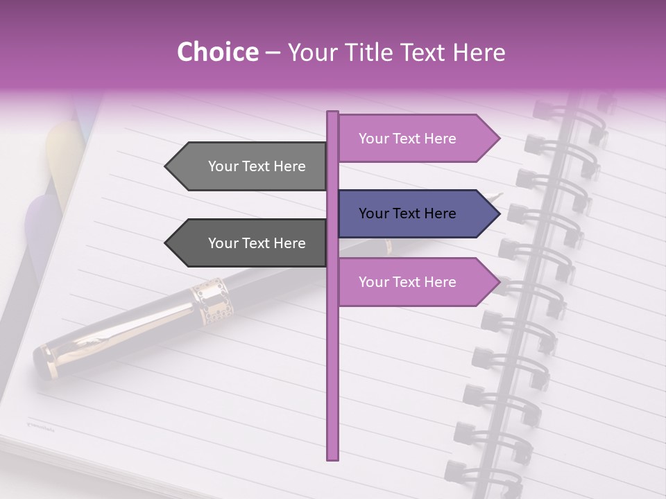 Spiral Fountain Pen Tool PowerPoint Template
