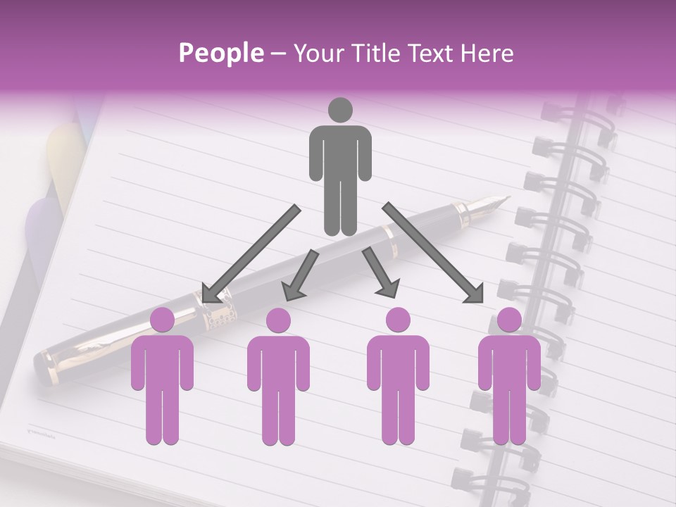 Spiral Fountain Pen Tool PowerPoint Template