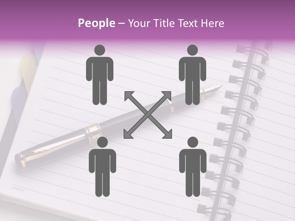 Spiral Fountain Pen Tool PowerPoint Template