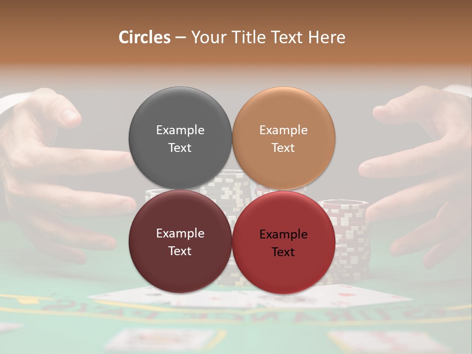 A Man In A Suit Is Playing Poker PowerPoint Template