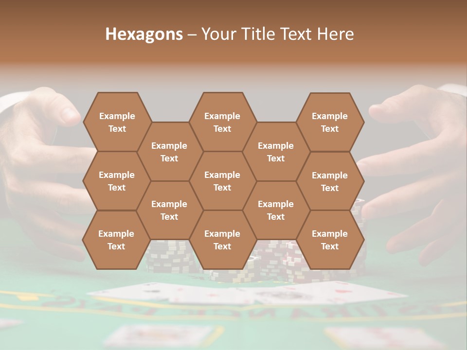 A Man In A Suit Is Playing Poker PowerPoint Template