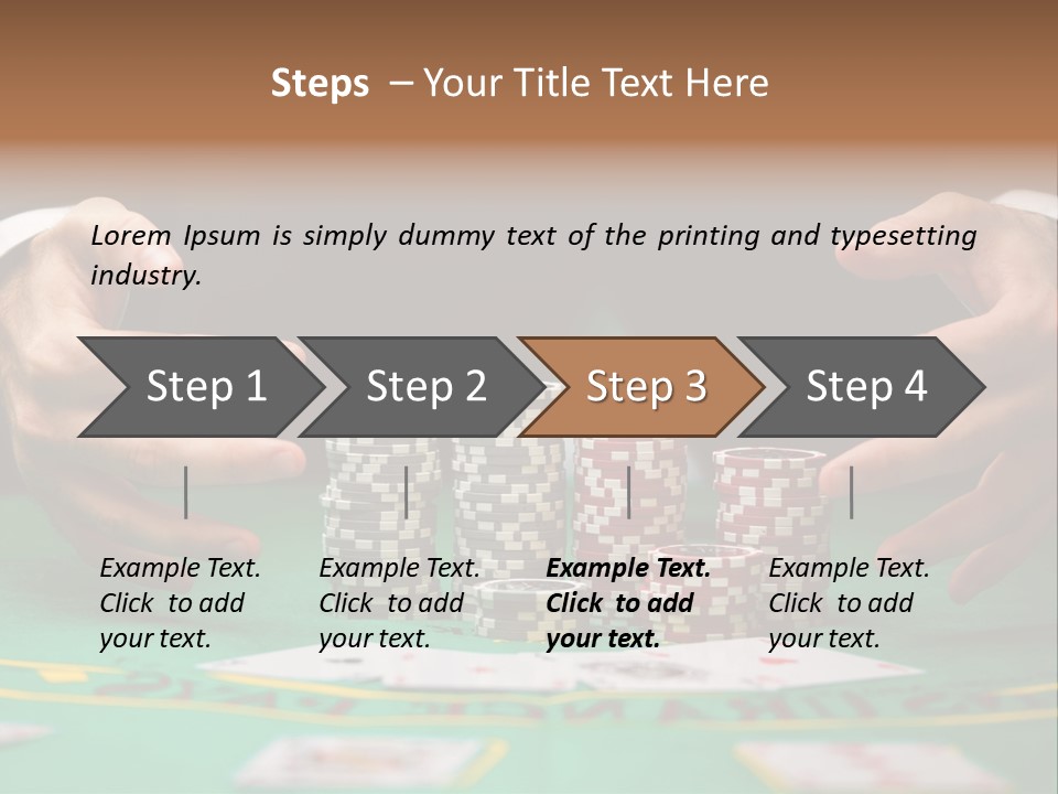 A Man In A Suit Is Playing Poker PowerPoint Template