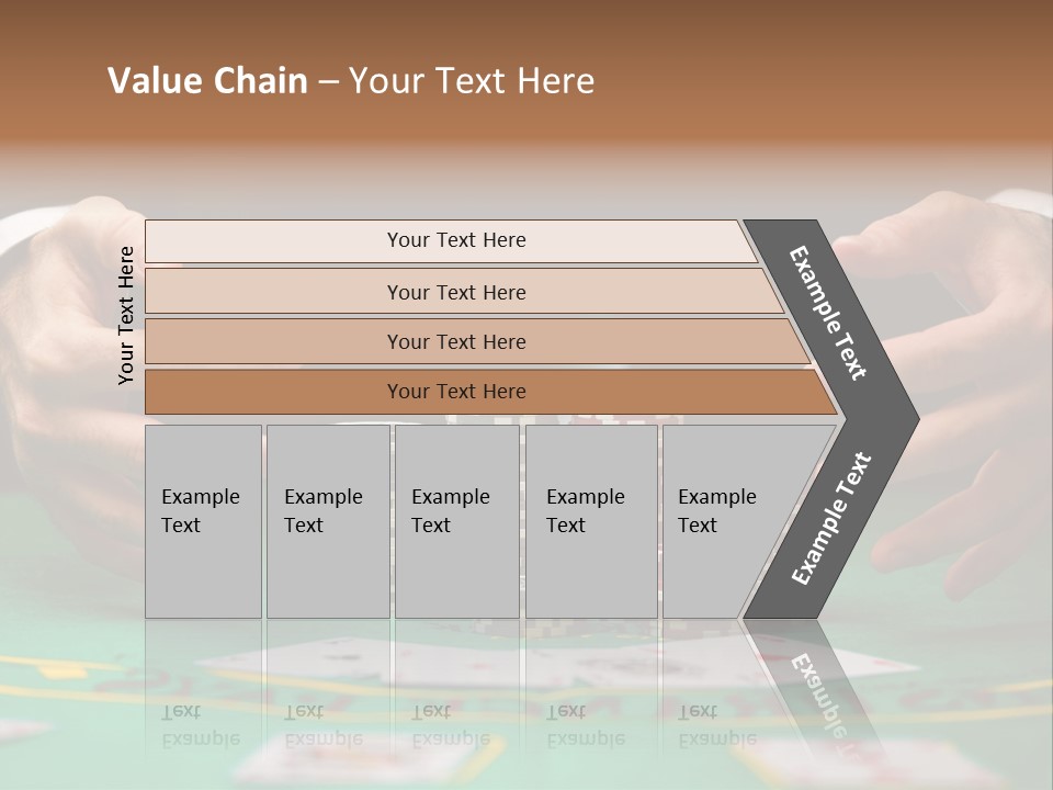A Man In A Suit Is Playing Poker PowerPoint Template