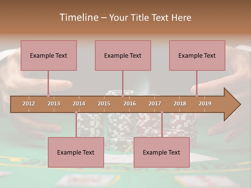 A Man In A Suit Is Playing Poker PowerPoint Template