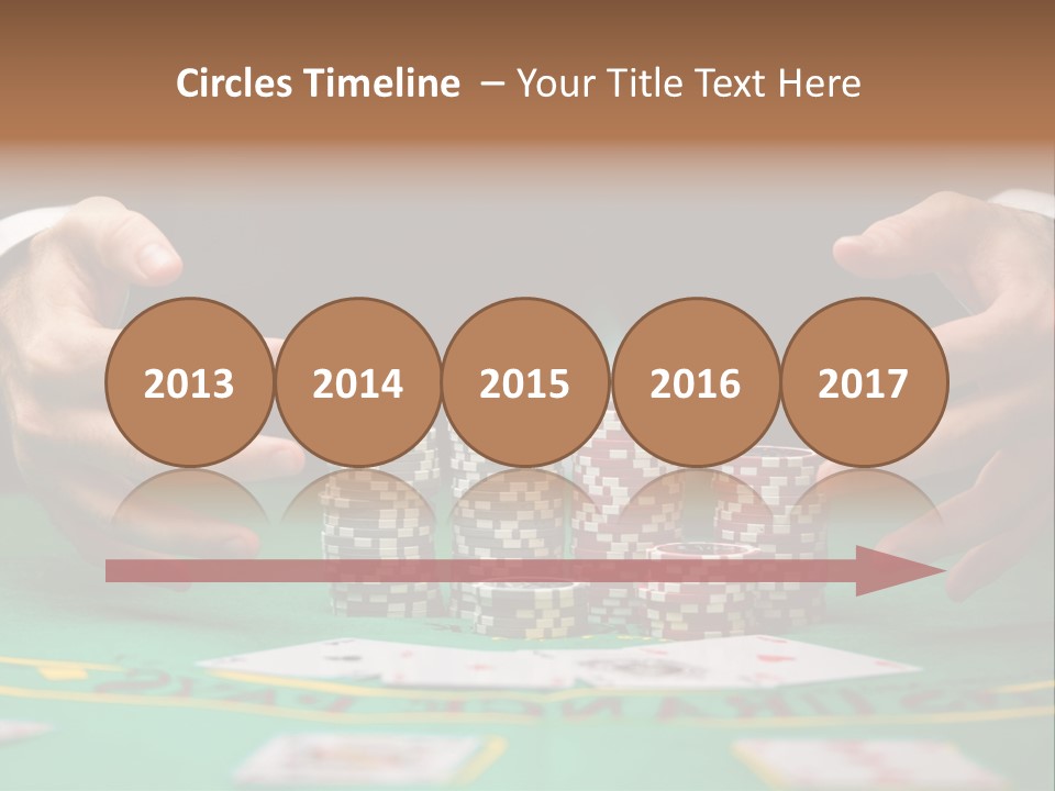 A Man In A Suit Is Playing Poker PowerPoint Template