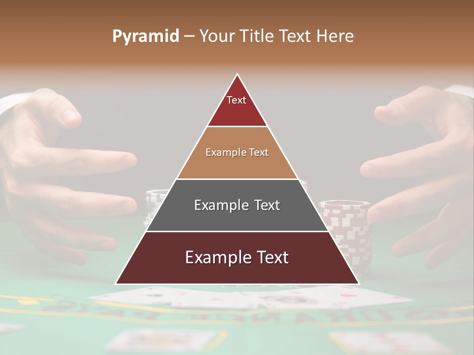 A Man In A Suit Is Playing Poker PowerPoint Template