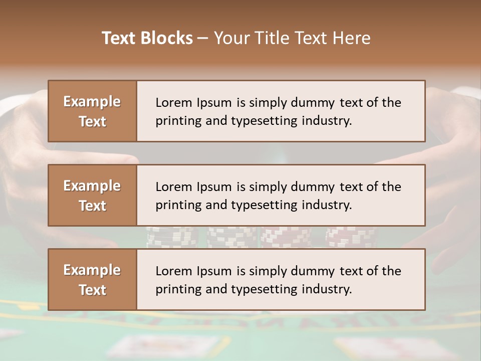 A Man In A Suit Is Playing Poker PowerPoint Template