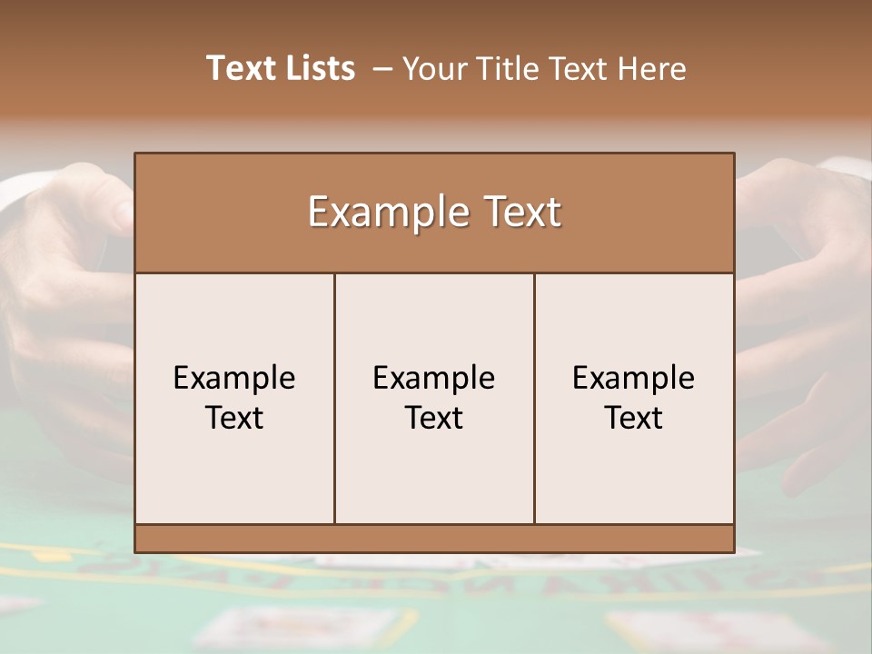A Man In A Suit Is Playing Poker PowerPoint Template