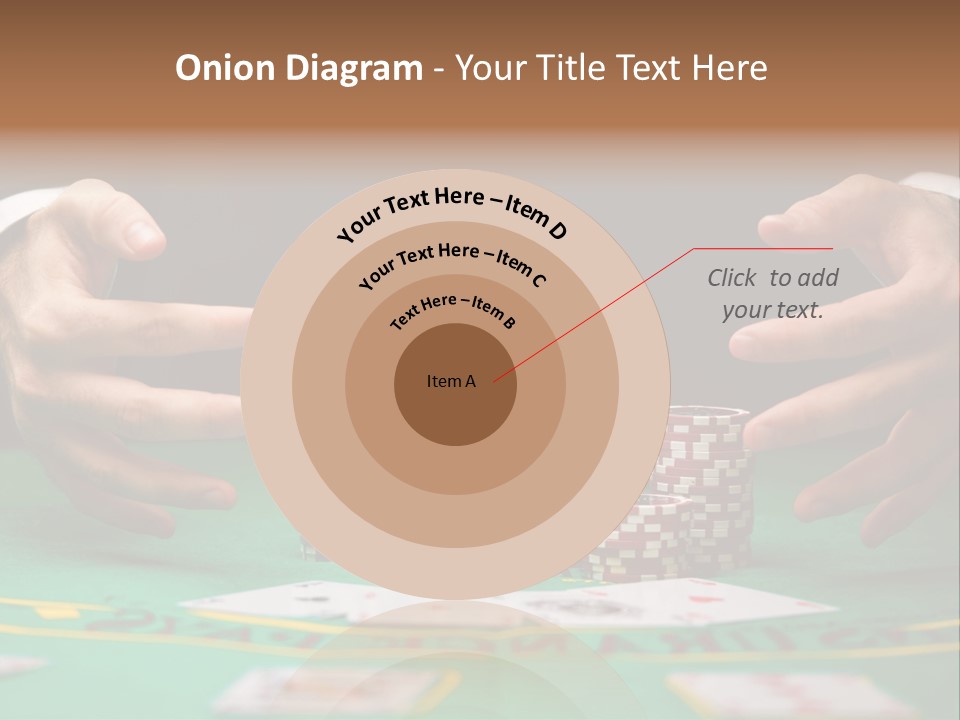 A Man In A Suit Is Playing Poker PowerPoint Template