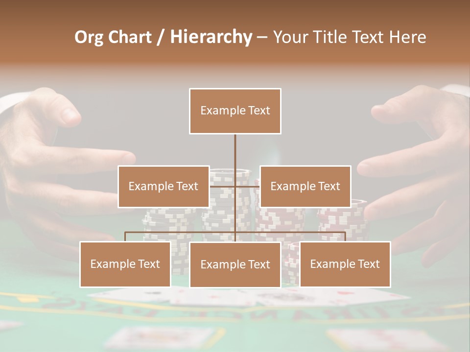 A Man In A Suit Is Playing Poker PowerPoint Template