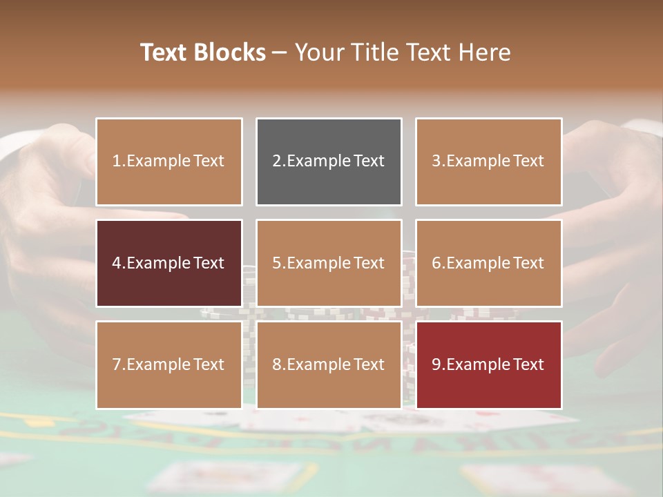 A Man In A Suit Is Playing Poker PowerPoint Template