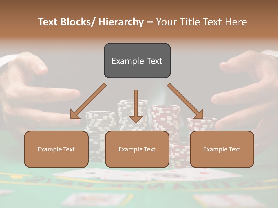 A Man In A Suit Is Playing Poker PowerPoint Template