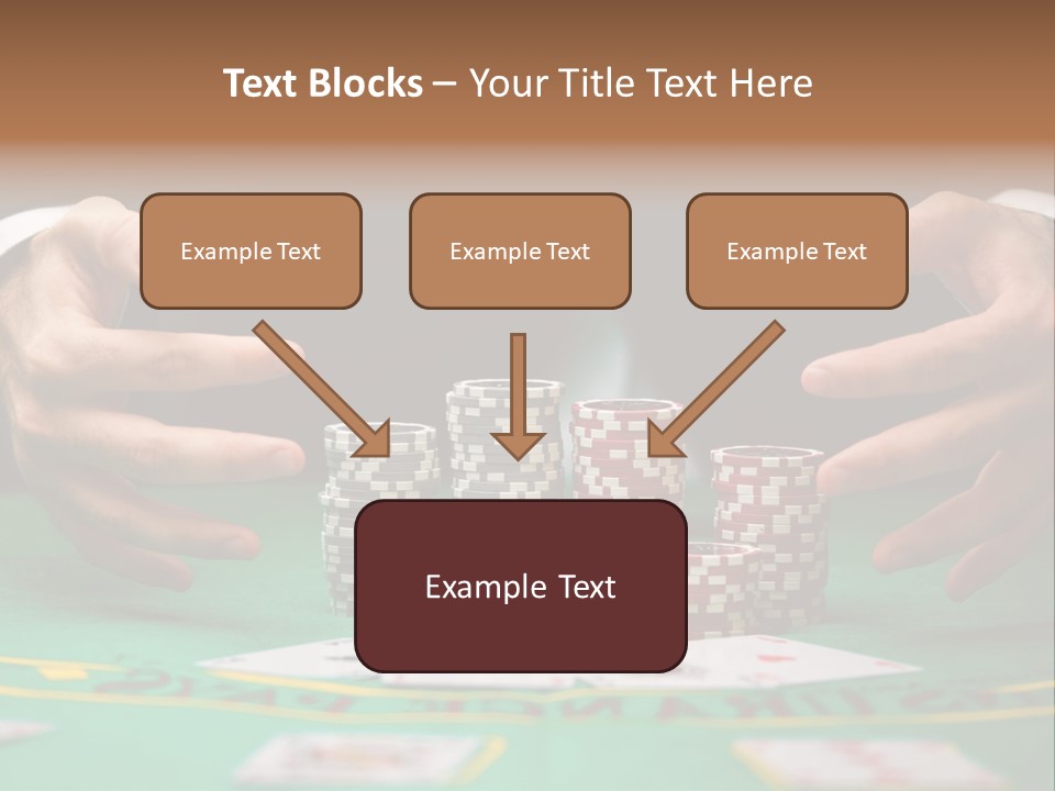 A Man In A Suit Is Playing Poker PowerPoint Template