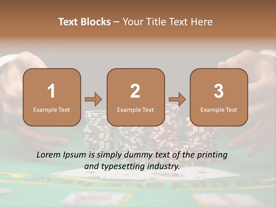 A Man In A Suit Is Playing Poker PowerPoint Template